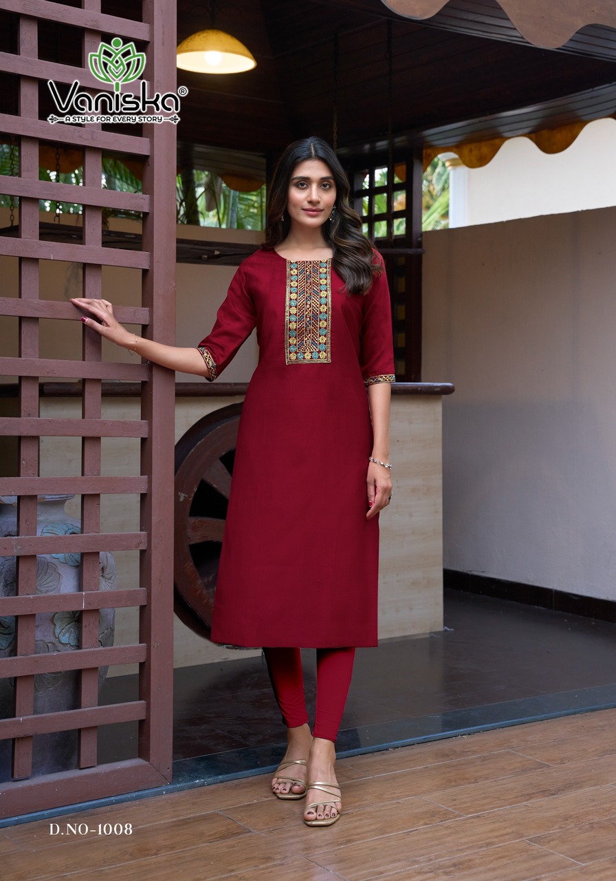 Vaniska Five Star Embroidery Kurti Catalog collection 1