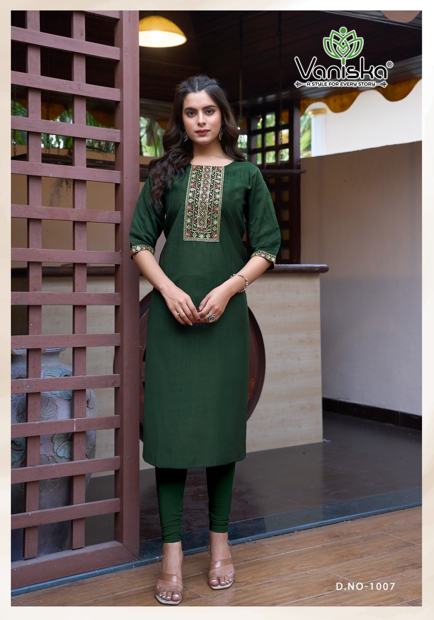 Vaniska Five Star Embroidery Kurti Catalog collection 2