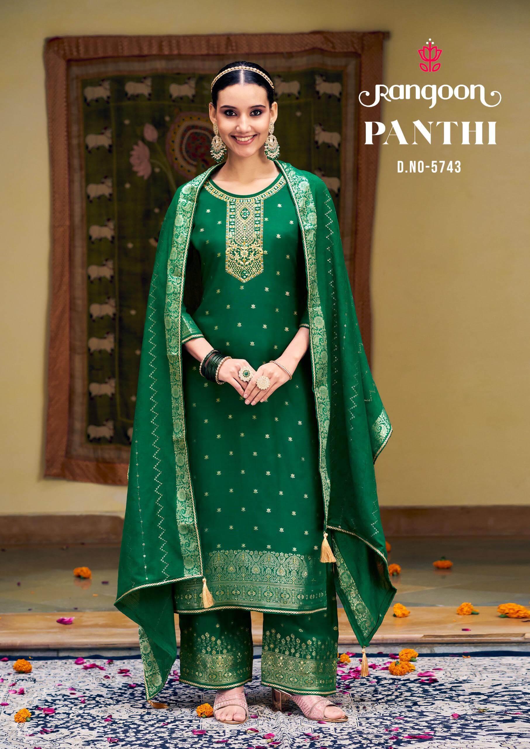 Rangoon Panthi Embroidery Salwar Kameez Catalog collection 1