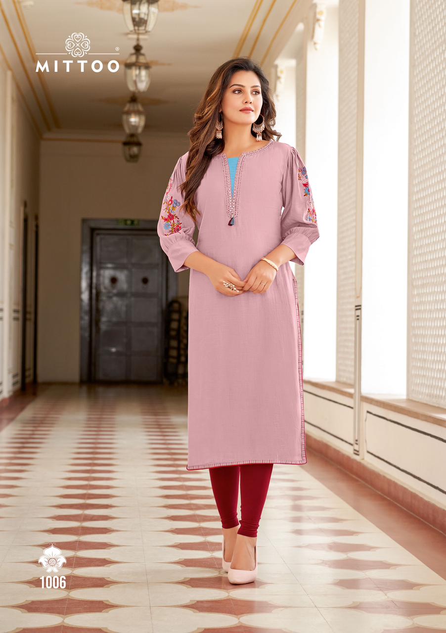 Mittoo Kurti Kaamiya Rayon Kurti Catalog collection 7