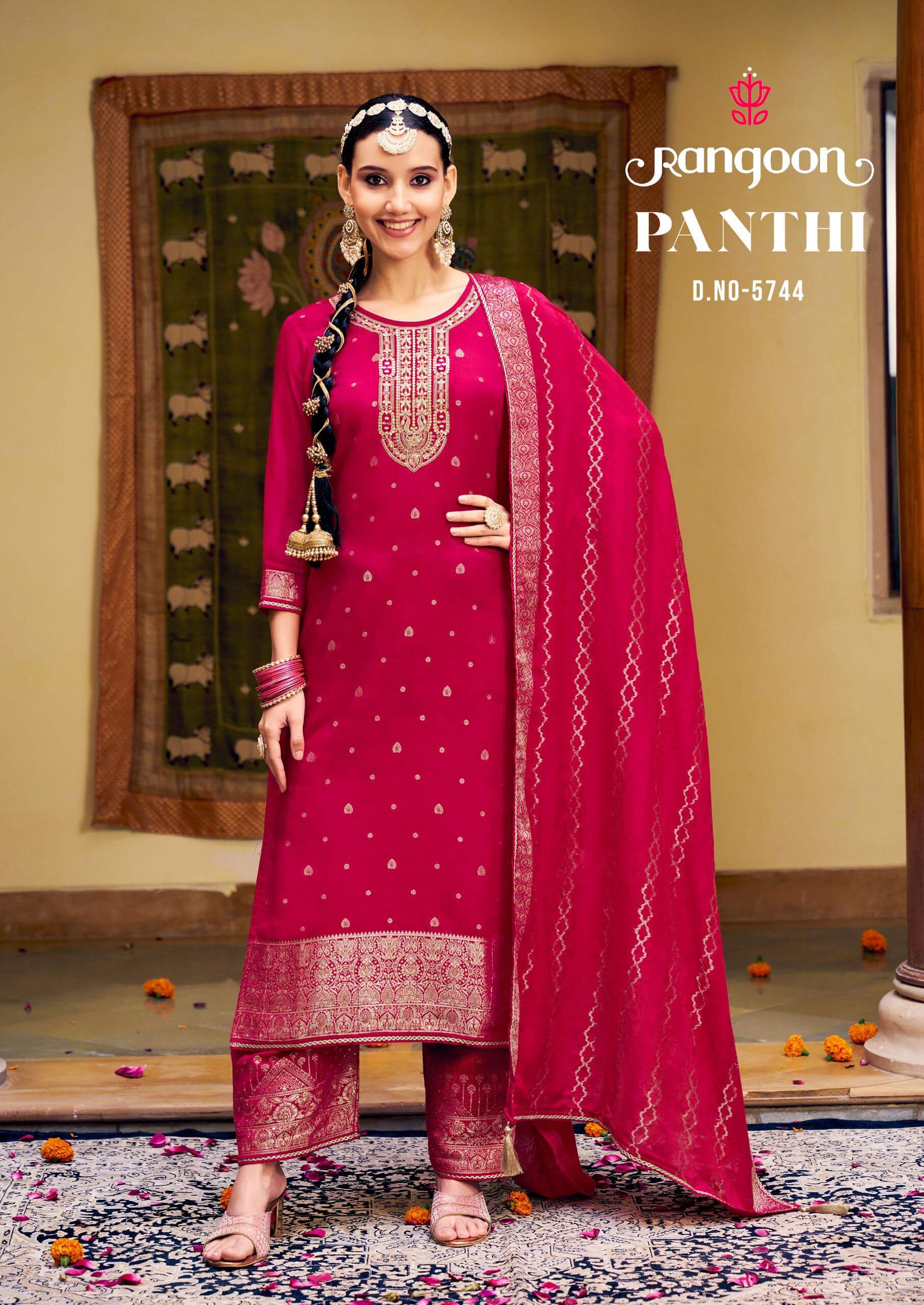 Rangoon Panthi Embroidery Salwar Kameez Catalog collection 3