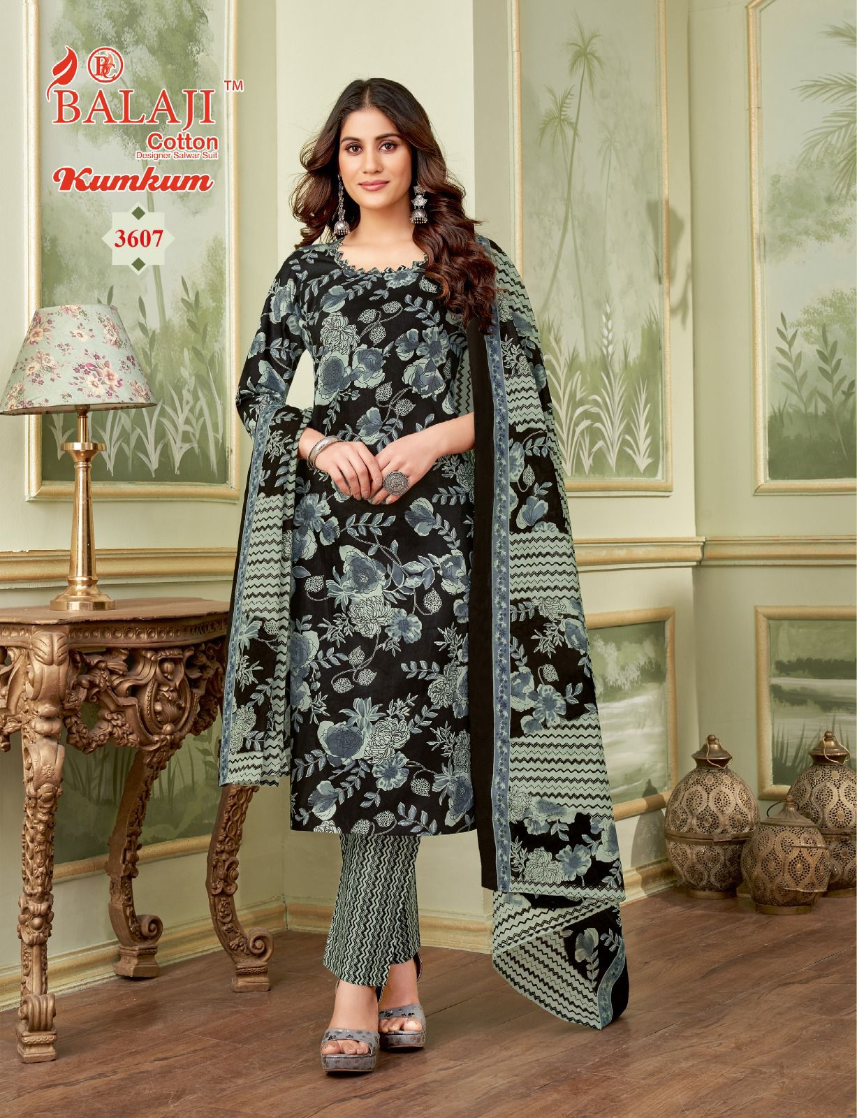 Balaji Kumkum Vol 36 Cotton Salwar Kameez Catalog collection 12