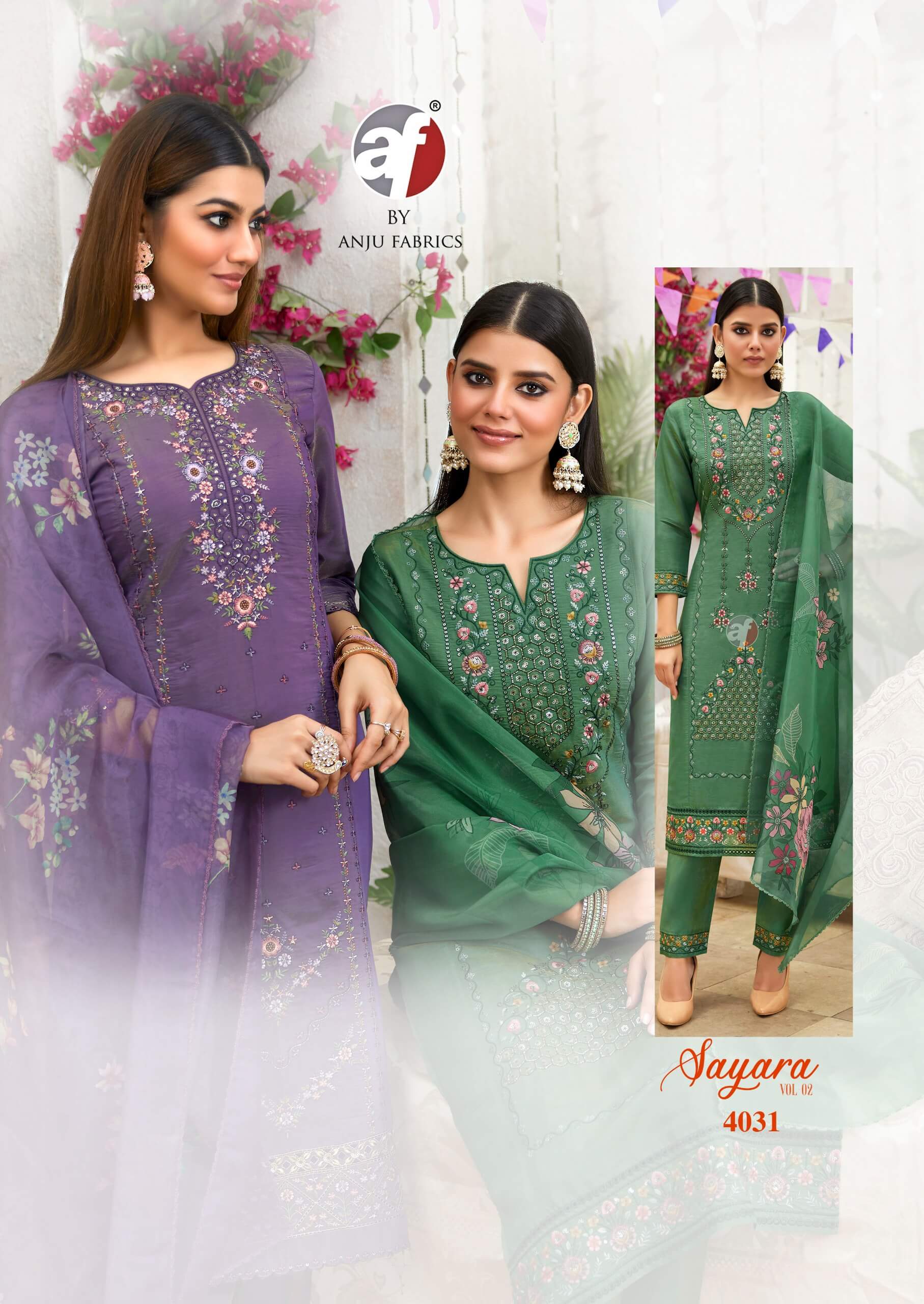 Anju Fabrics Sayara Vol 2 Embroidery Salwar Kameez Catalog collection 6