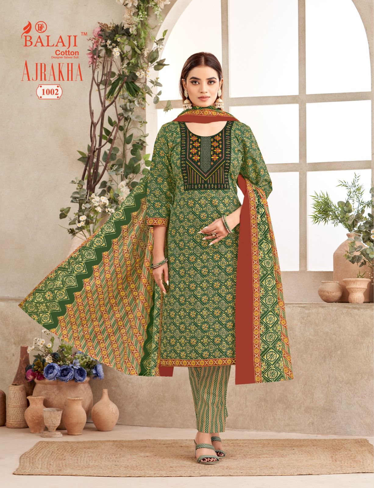 Balaji Ajrakh Printed Salwar Kameez Catalog collection 12