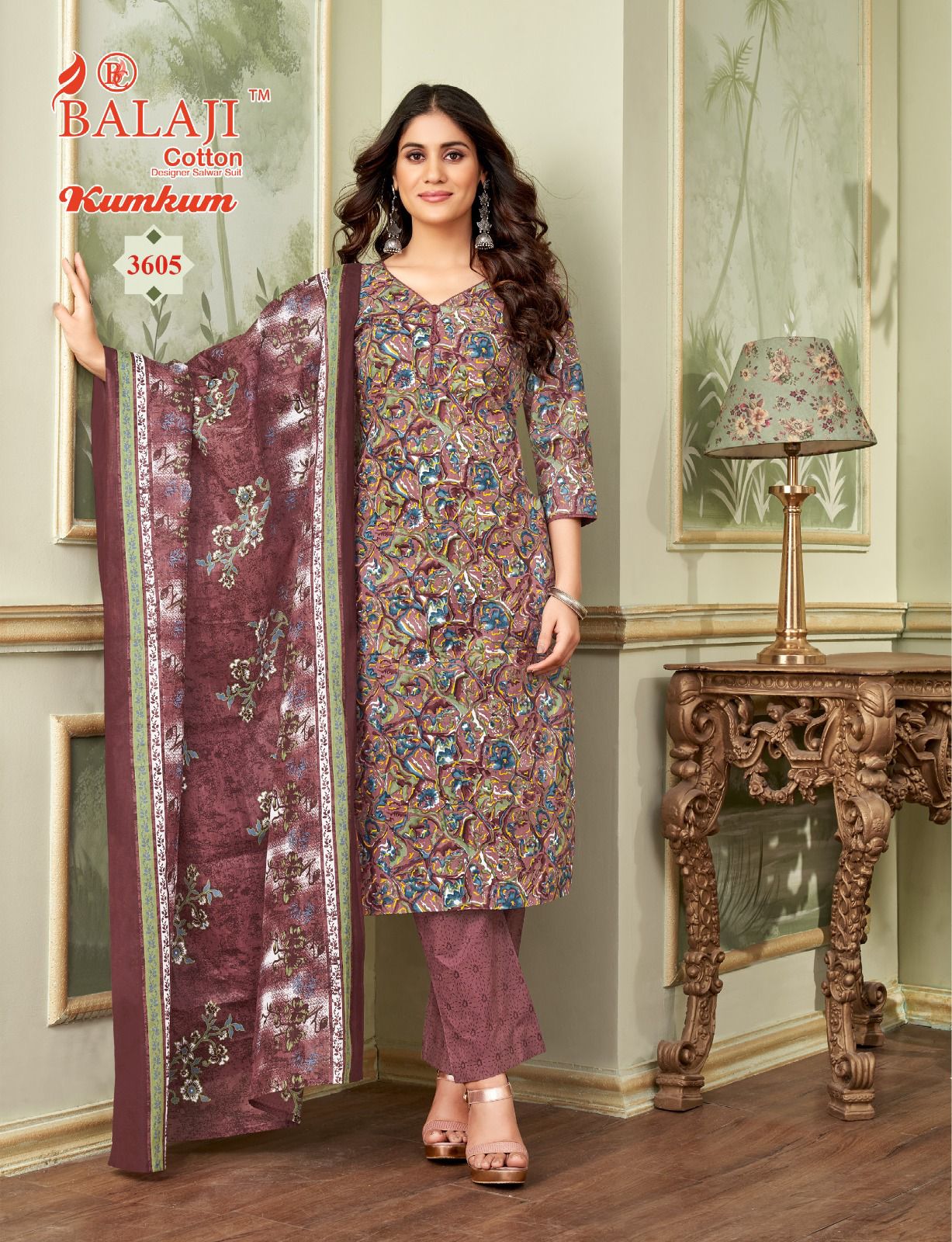 Balaji Kumkum Vol 36 Cotton Salwar Kameez Catalog collection 20