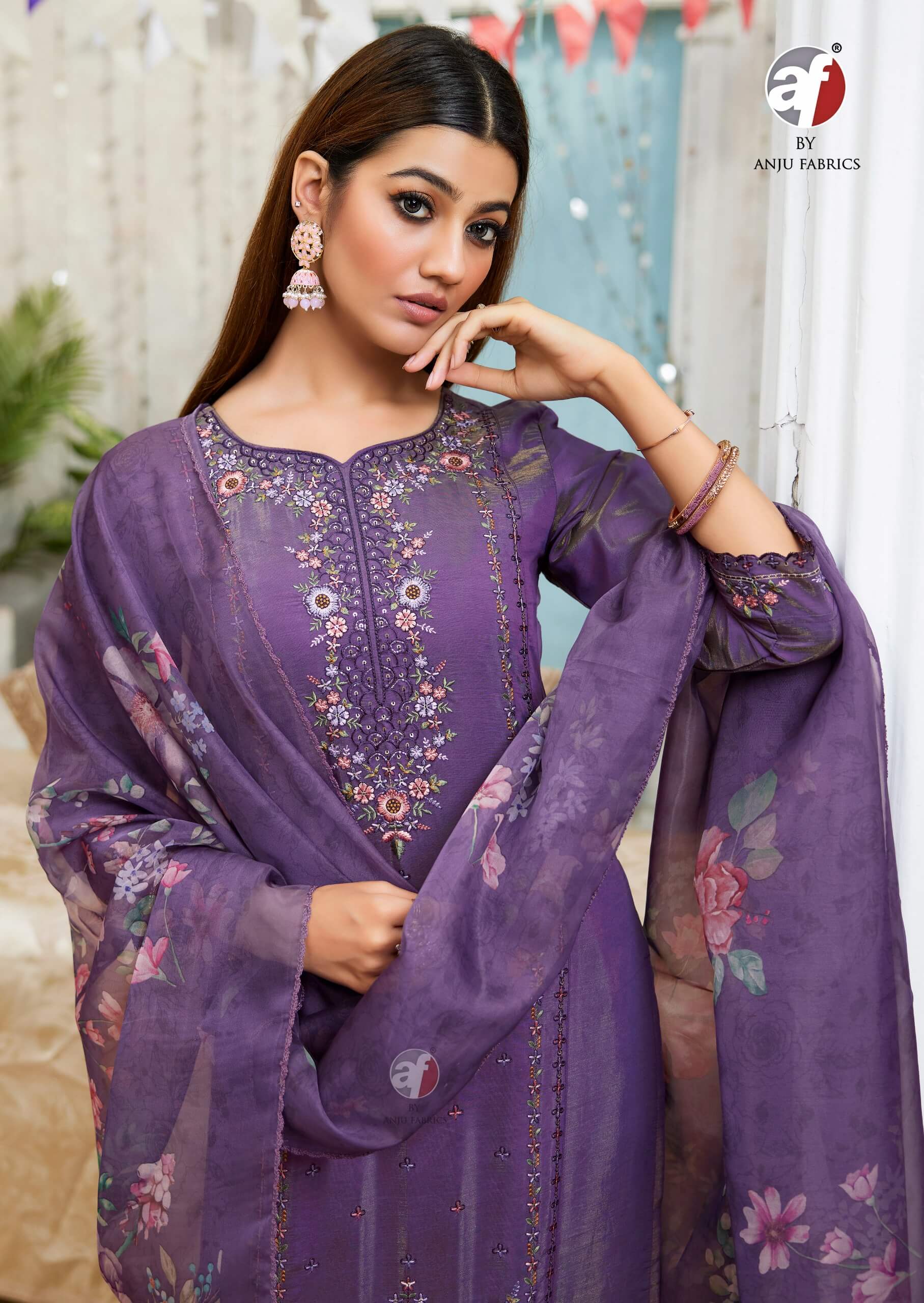 Anju Fabrics Sayara Vol 2 Embroidery Salwar Kameez Catalog collection 10