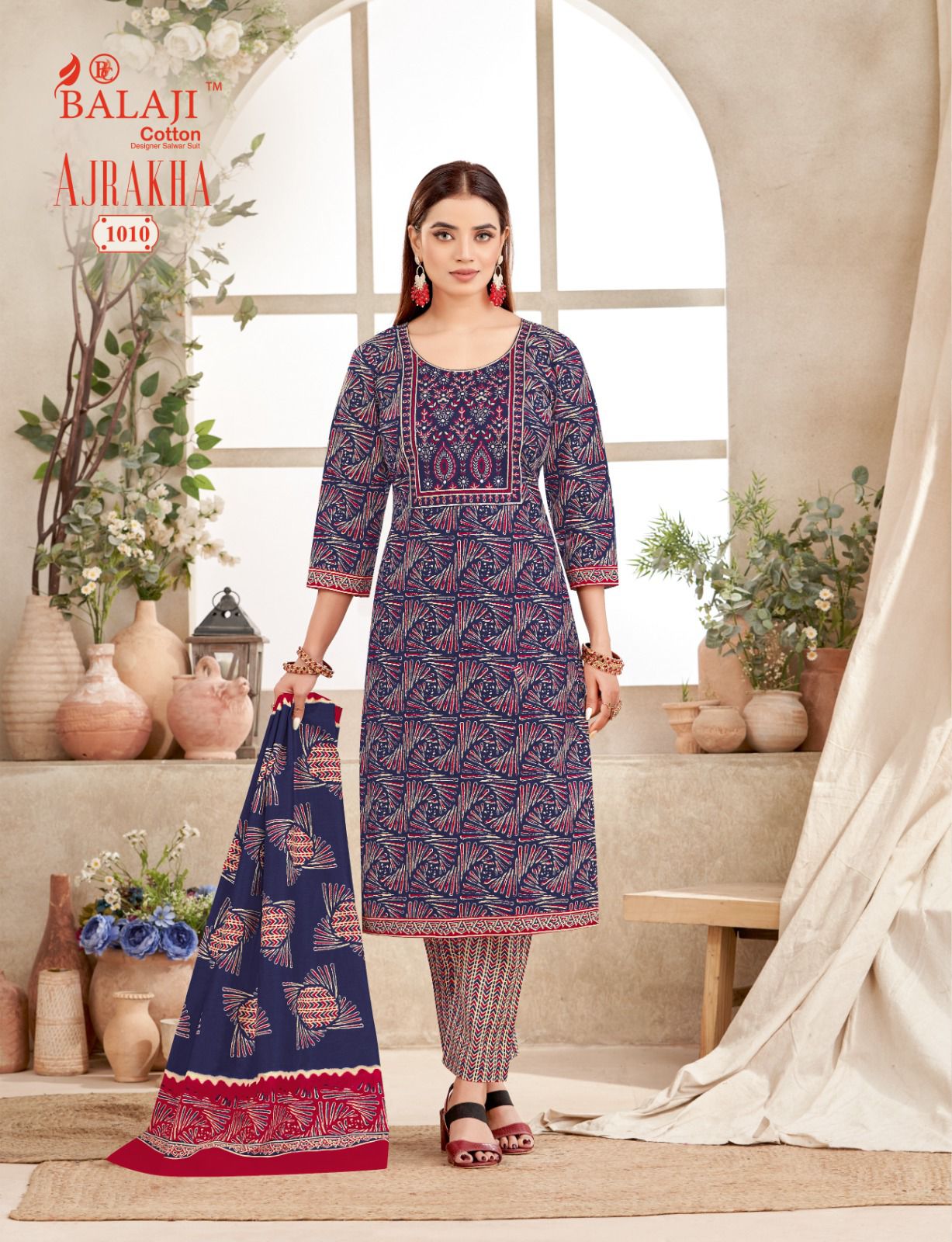 Balaji Ajrakh Printed Salwar Kameez Catalog collection 15