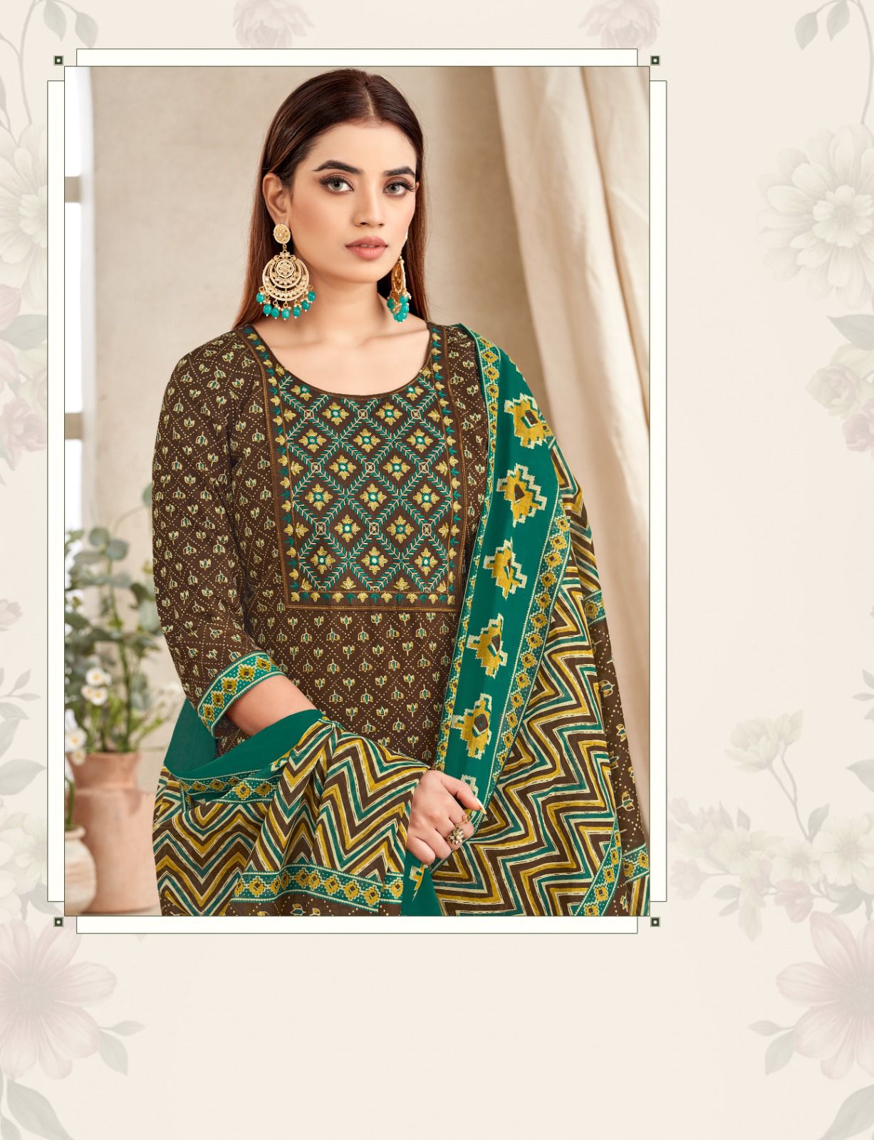 Balaji Ajrakh Printed Salwar Kameez Catalog collection 9