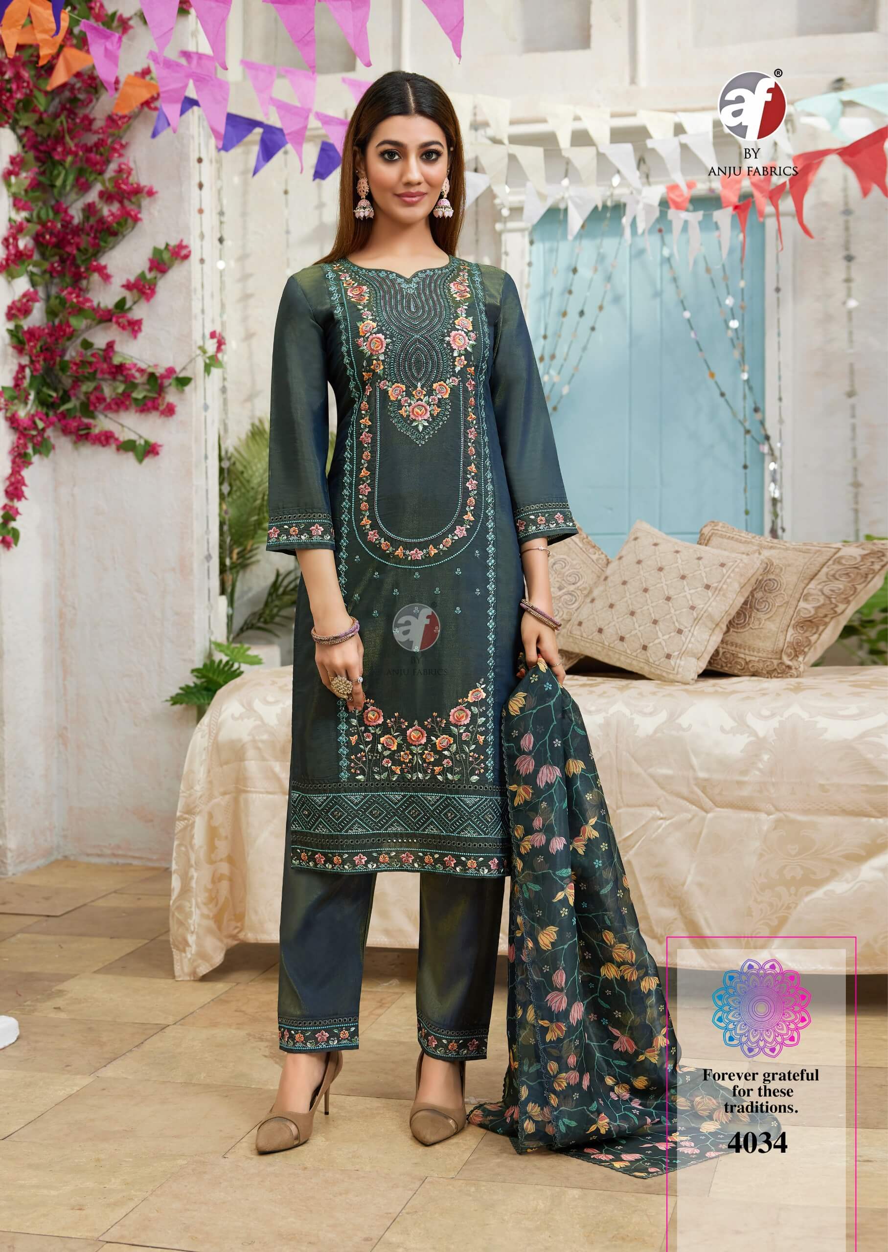 Anju Fabrics Sayara Vol 2 Embroidery Salwar Kameez Catalog collection 3