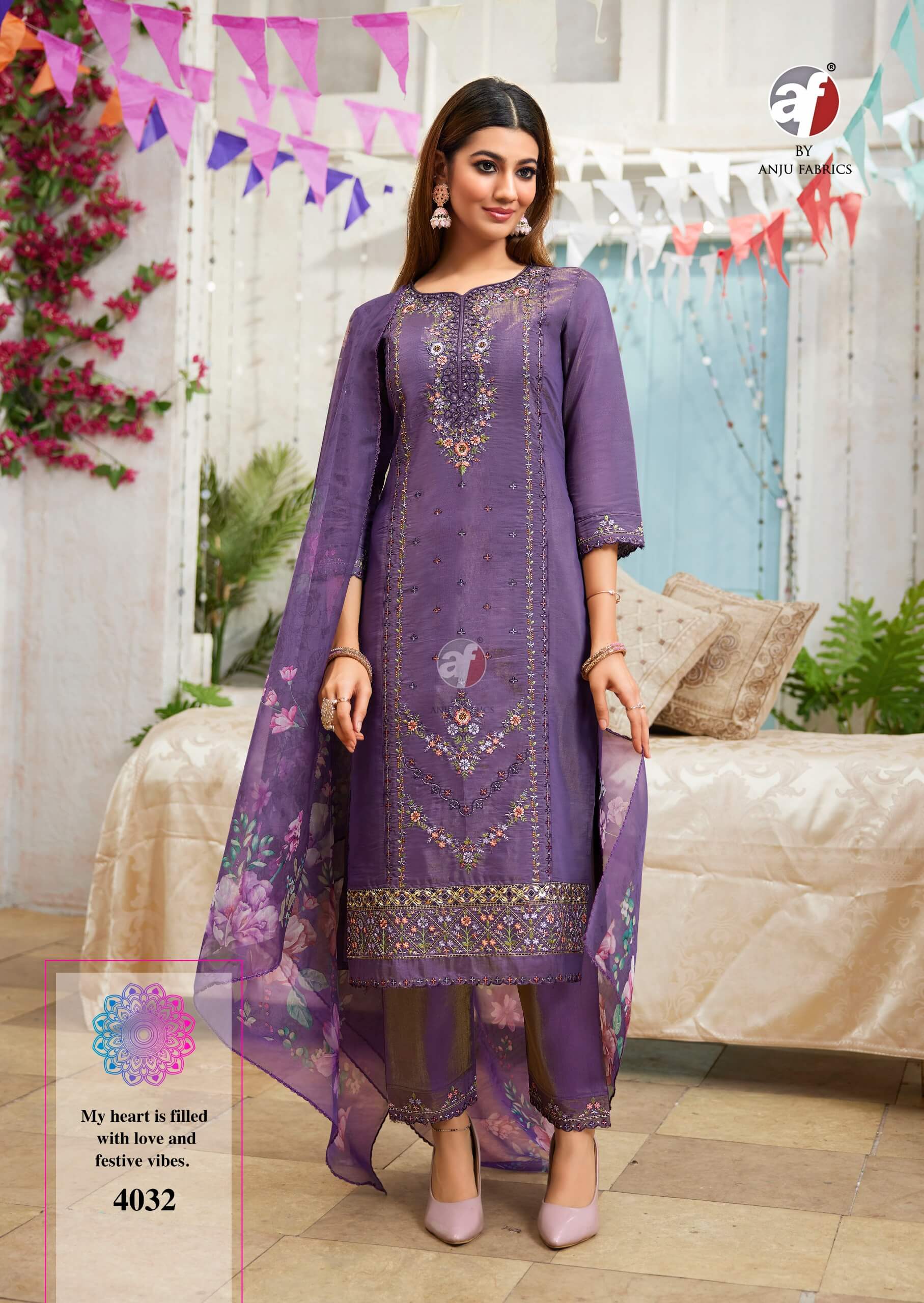 Anju Fabrics Sayara Vol 2 Embroidery Salwar Kameez Catalog collection 1