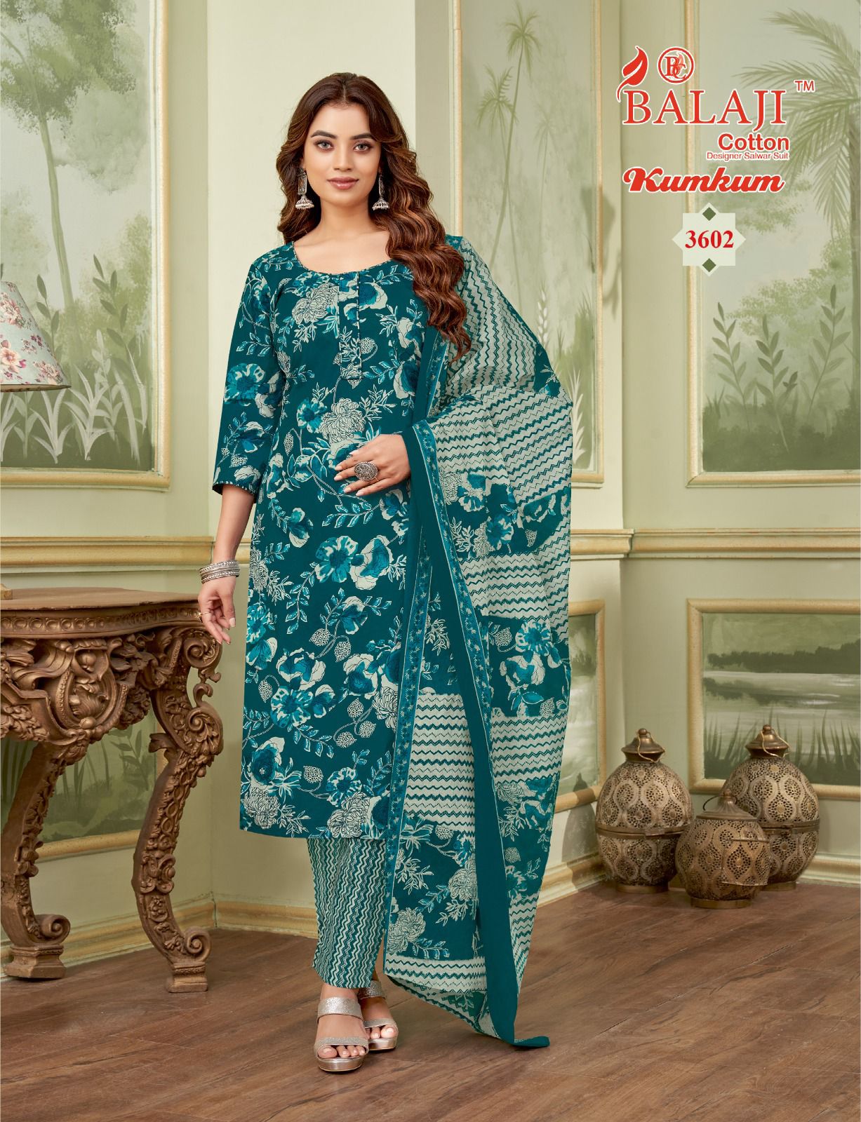 Balaji Kumkum Vol 36 Cotton Salwar Kameez Catalog collection 3