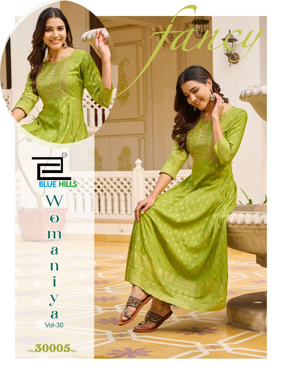 Blue Hills Womaniya Vol 30 Anarkali Kurti Catalog collection 5