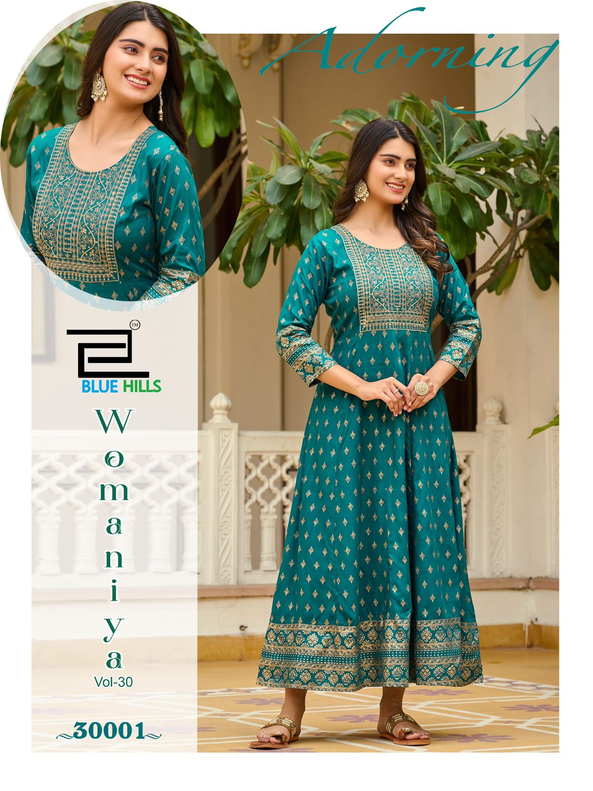 Blue Hills Womaniya Vol 30 Anarkali Kurti Catalog collection 4