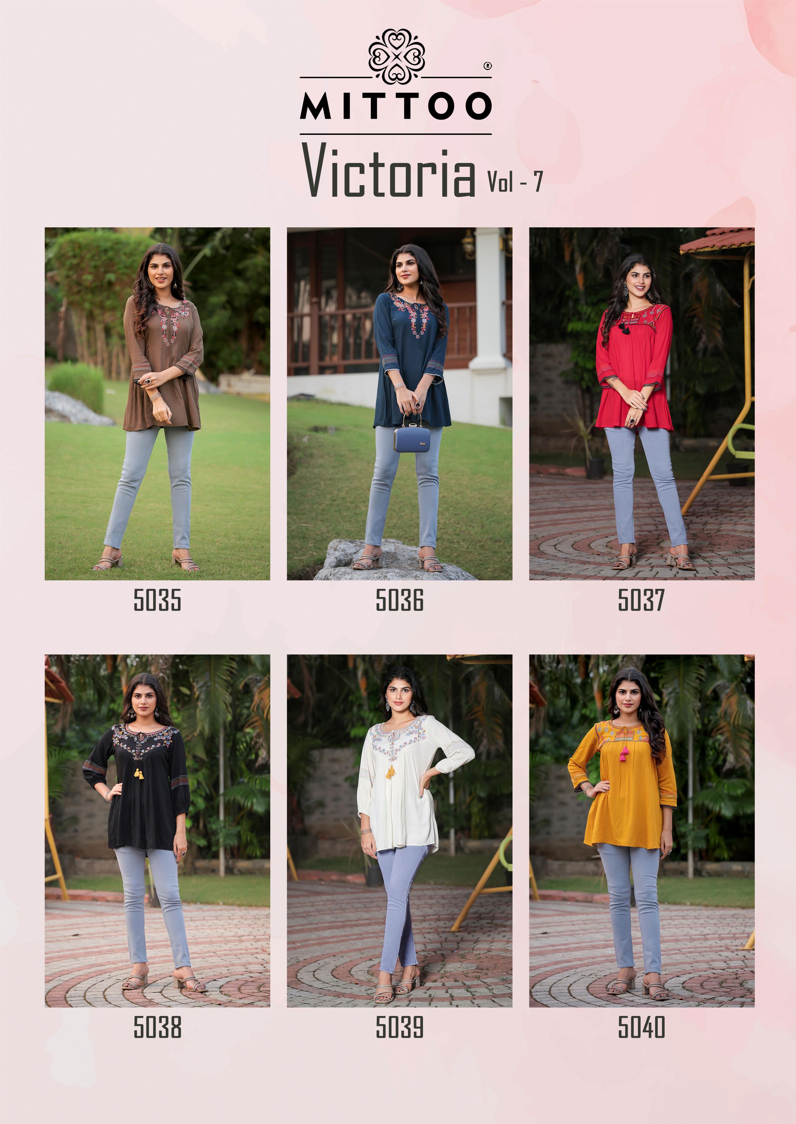 Mittoo Kurti Victoria Vol 7 Rayon Kurti Catalog collection 10