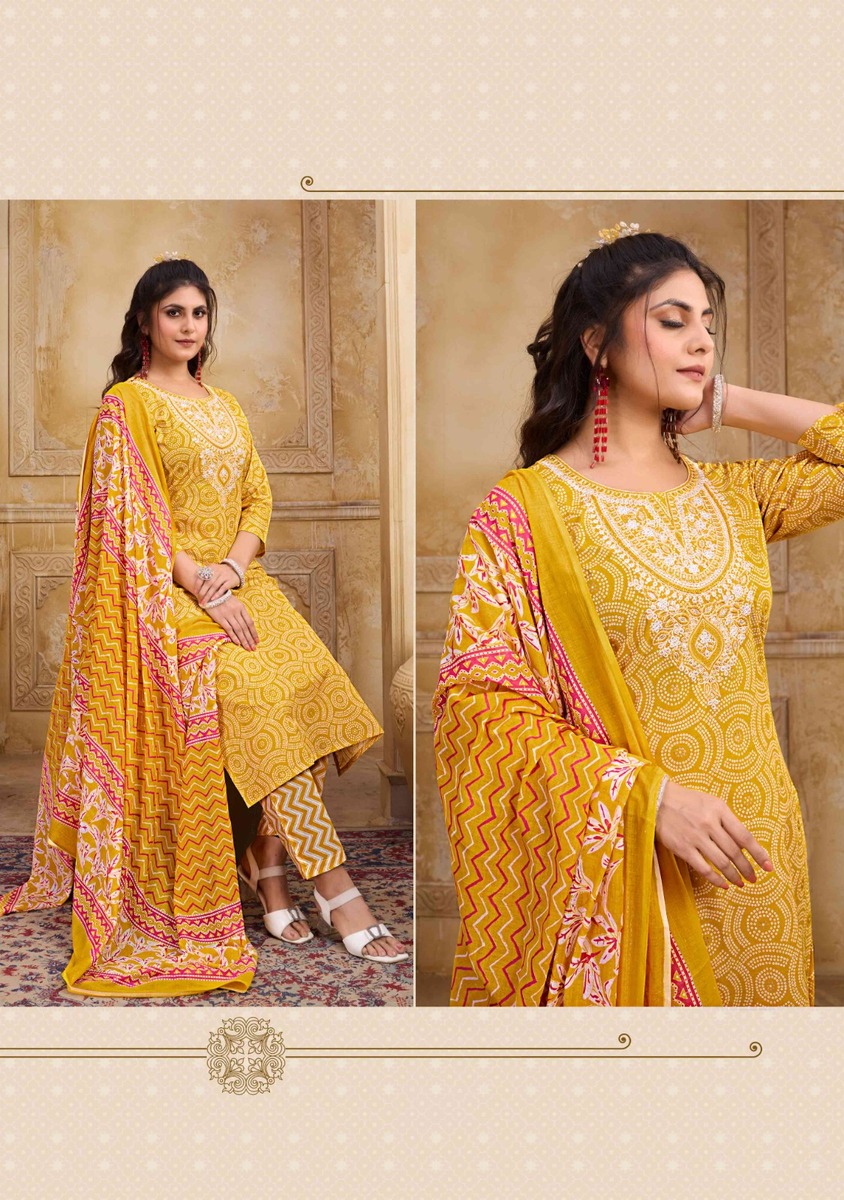 Rangmaya Cotton Bandhani Cotton Salwar Kameez Catalog collection 11