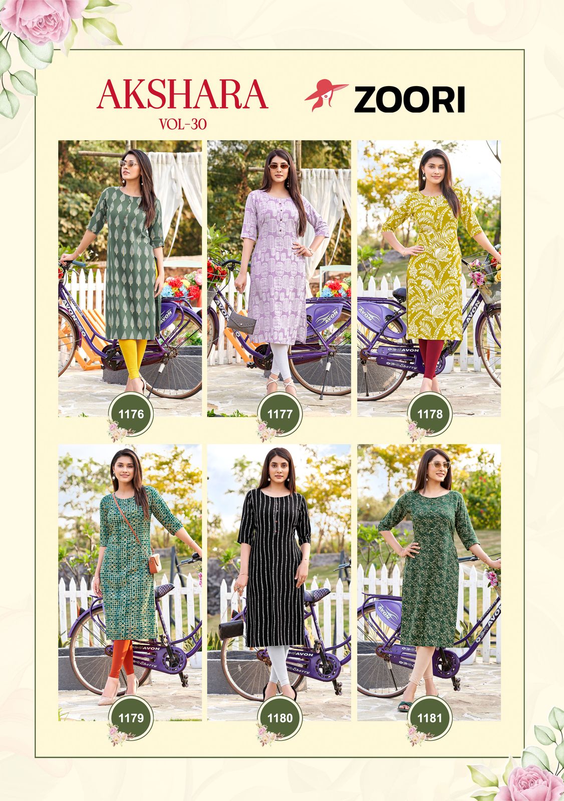 Zoori Akshara Vol 30 Rayon Kurti Catalog collection 7