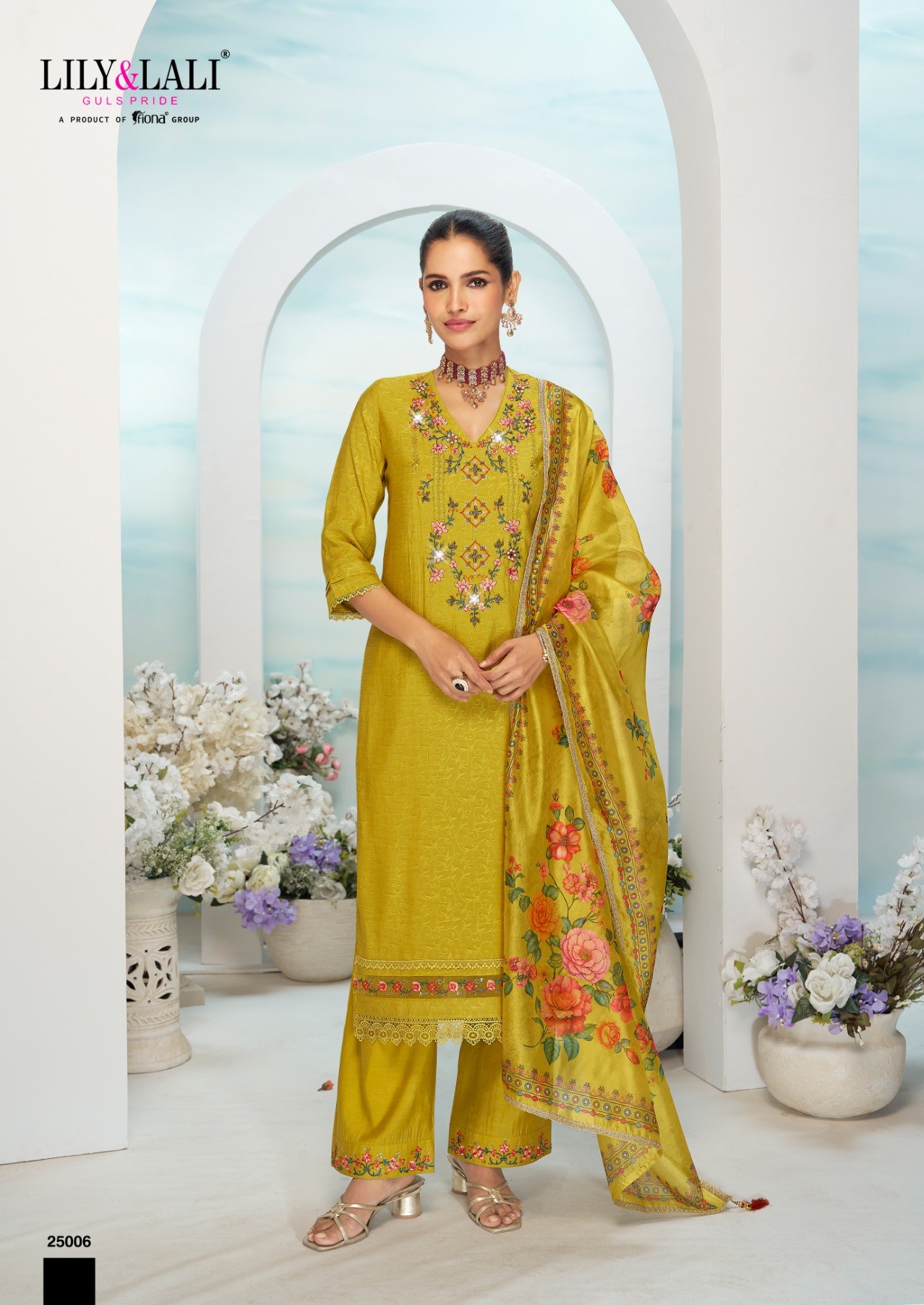 Lily and Lali Mishka Kurti Palazzo Dupatta Catalog collection 12