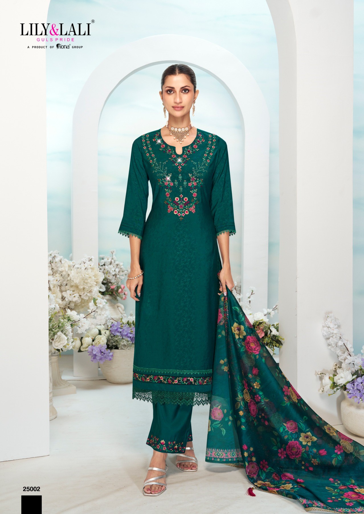 Lily and Lali Mishka Kurti Palazzo Dupatta Catalog collection 8