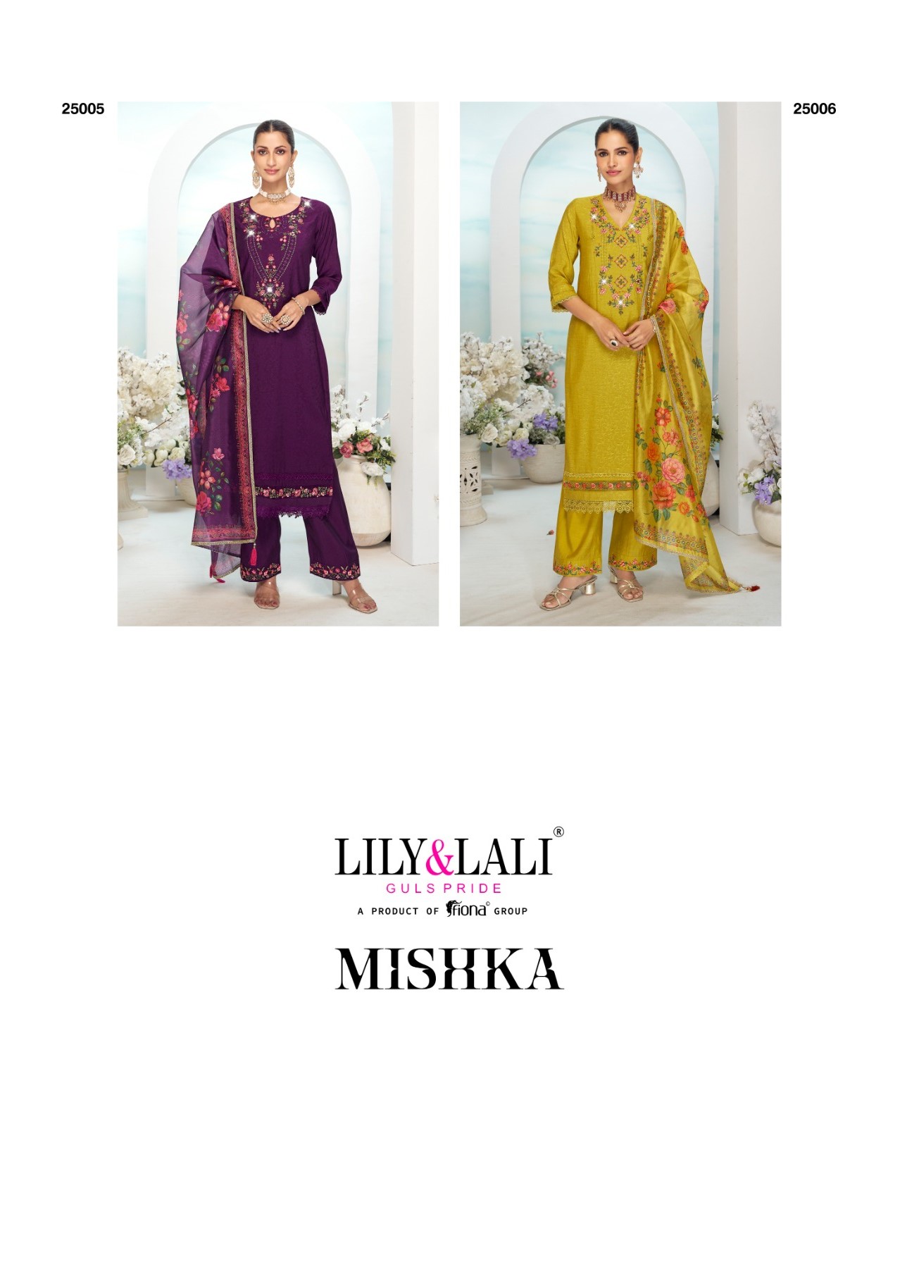 Lily and Lali Mishka Kurti Palazzo Dupatta Catalog collection 13