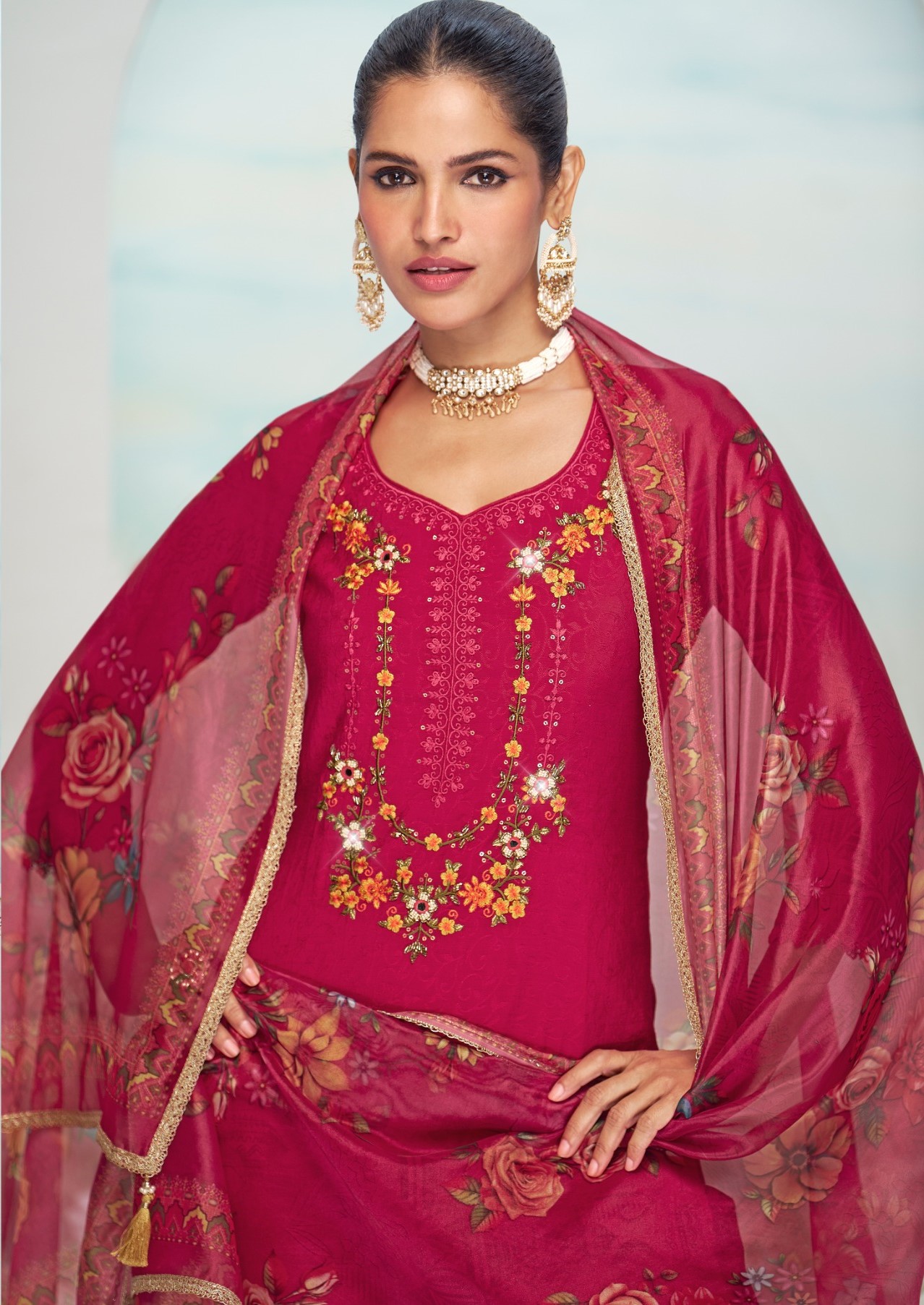 Lily and Lali Mishka Kurti Palazzo Dupatta Catalog collection 9