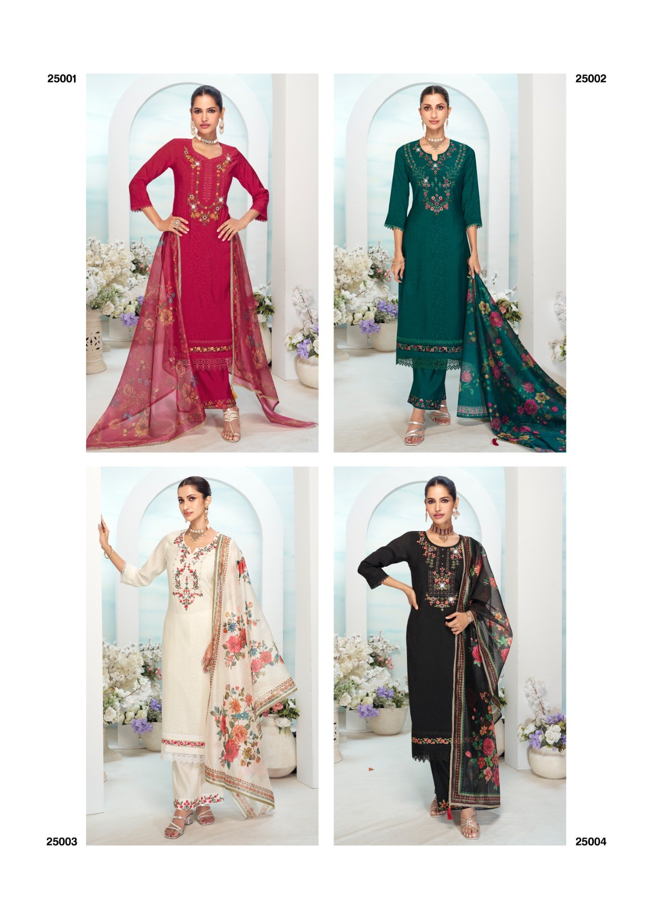 Lily and Lali Mishka Kurti Palazzo Dupatta Catalog collection 1