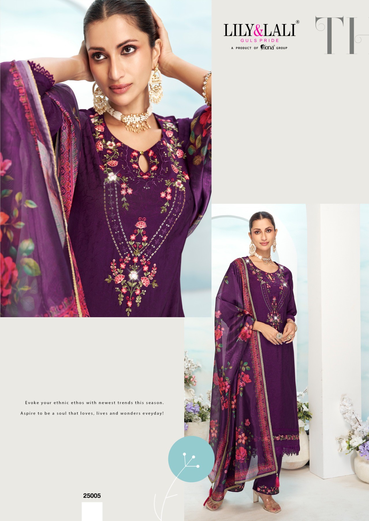 Lily and Lali Mishka Kurti Palazzo Dupatta Catalog collection 3