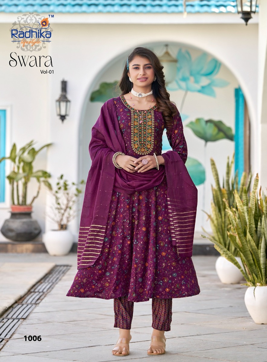 Radhika Lifestyle Swara Anarkali Suits Catalog at Wholesale Rate collection 4