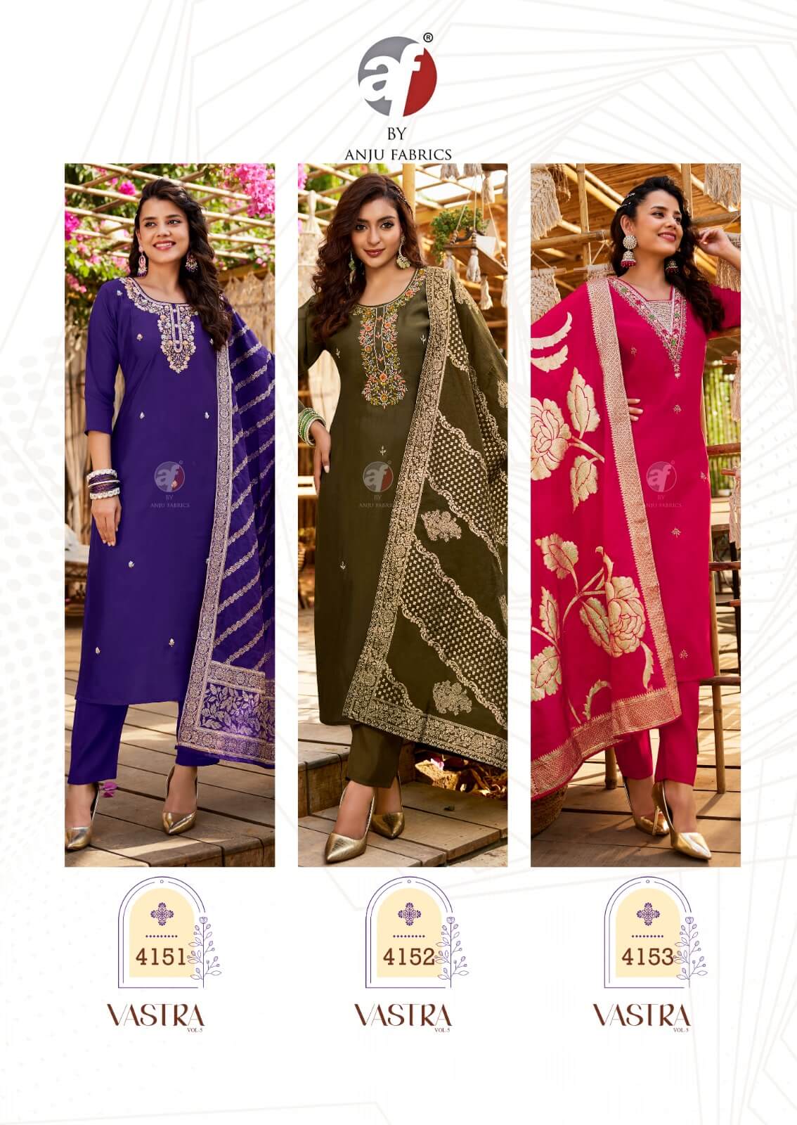 Anju Fabrics Vastra Vol 5 Readymade Dress Catalog collection 15