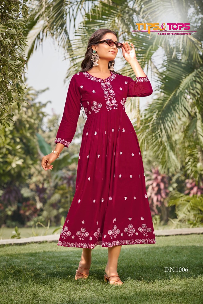 Tips And Tops Lakhnavi Vol 3 One Piece Dress Catalog collection 4