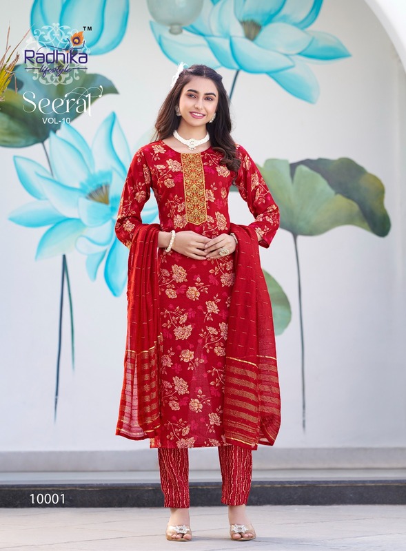 Radhika Lifestyle Seerat Vol 10 Printed Salwar Kameez Catalog collection 18