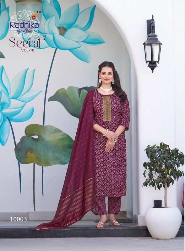 Radhika Lifestyle Seerat Vol 10 Printed Salwar Kameez Catalog collection 16