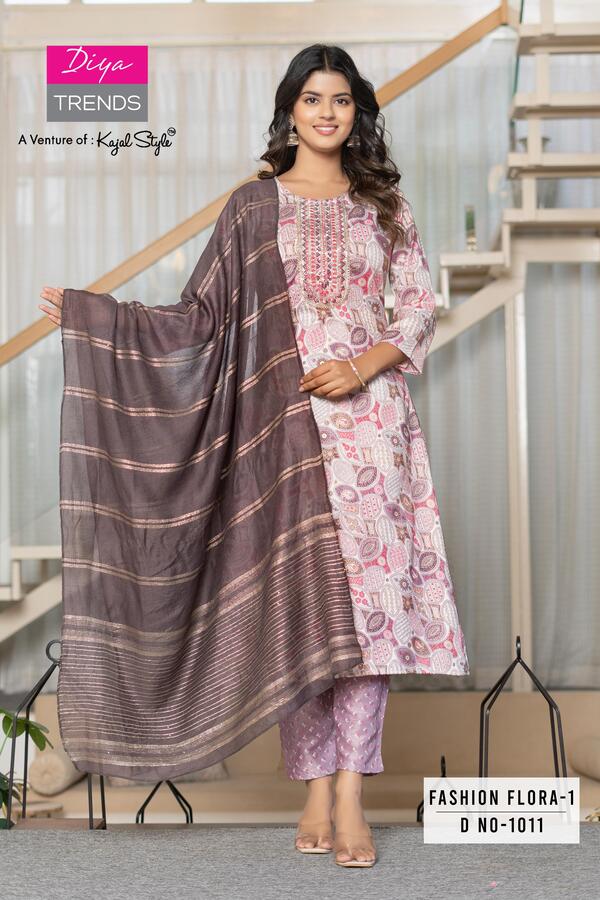 Diya Trends Fashion Flora Printed Salwar Kameez Catalog collection 1