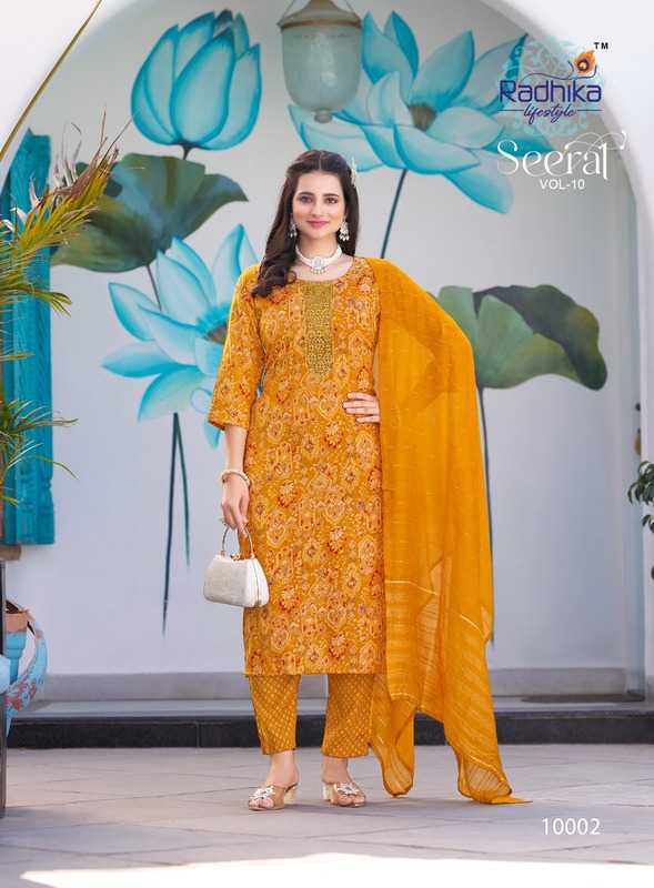 Radhika Lifestyle Seerat Vol 10 Printed Salwar Kameez Catalog collection 17