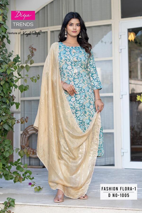 Diya Trends Fashion Flora Printed Salwar Kameez Catalog collection 7