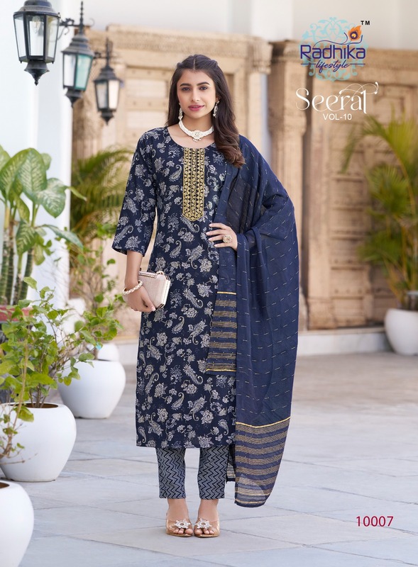 Radhika Lifestyle Seerat Vol 10 Printed Salwar Kameez Catalog collection 1