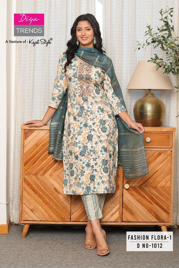 Diya Trends Fashion Flora Printed Salwar Kameez Catalog collection 11