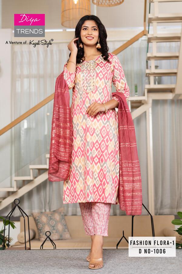 Diya Trends Fashion Flora Printed Salwar Kameez Catalog collection 4