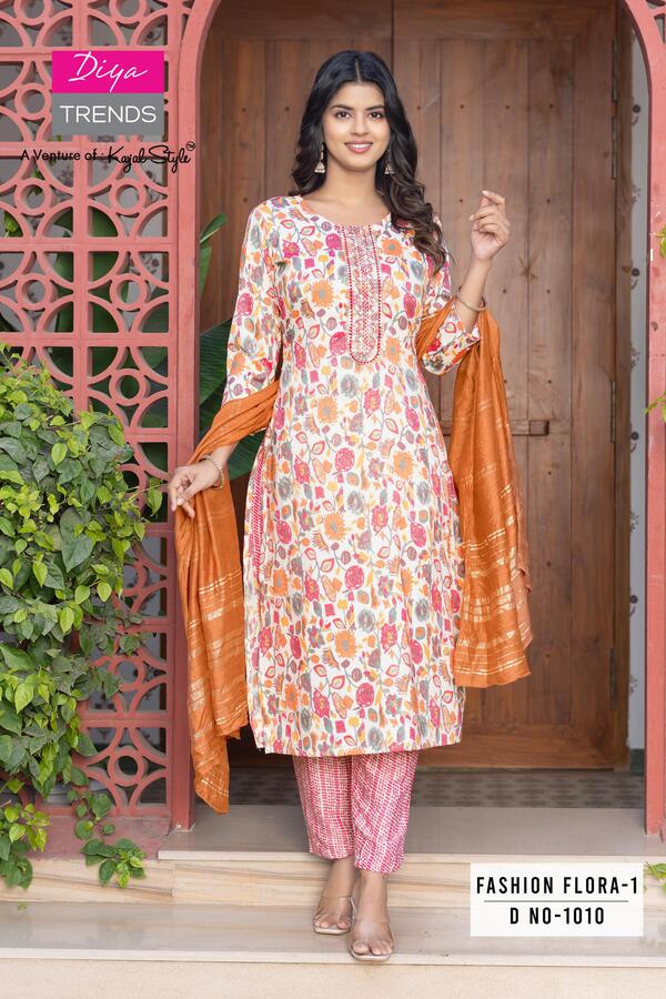 Diya Trends Fashion Flora Printed Salwar Kameez Catalog collection 6