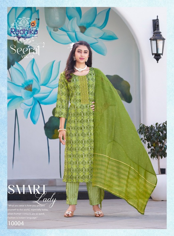 Radhika Lifestyle Seerat Vol 10 Printed Salwar Kameez Catalog collection 15