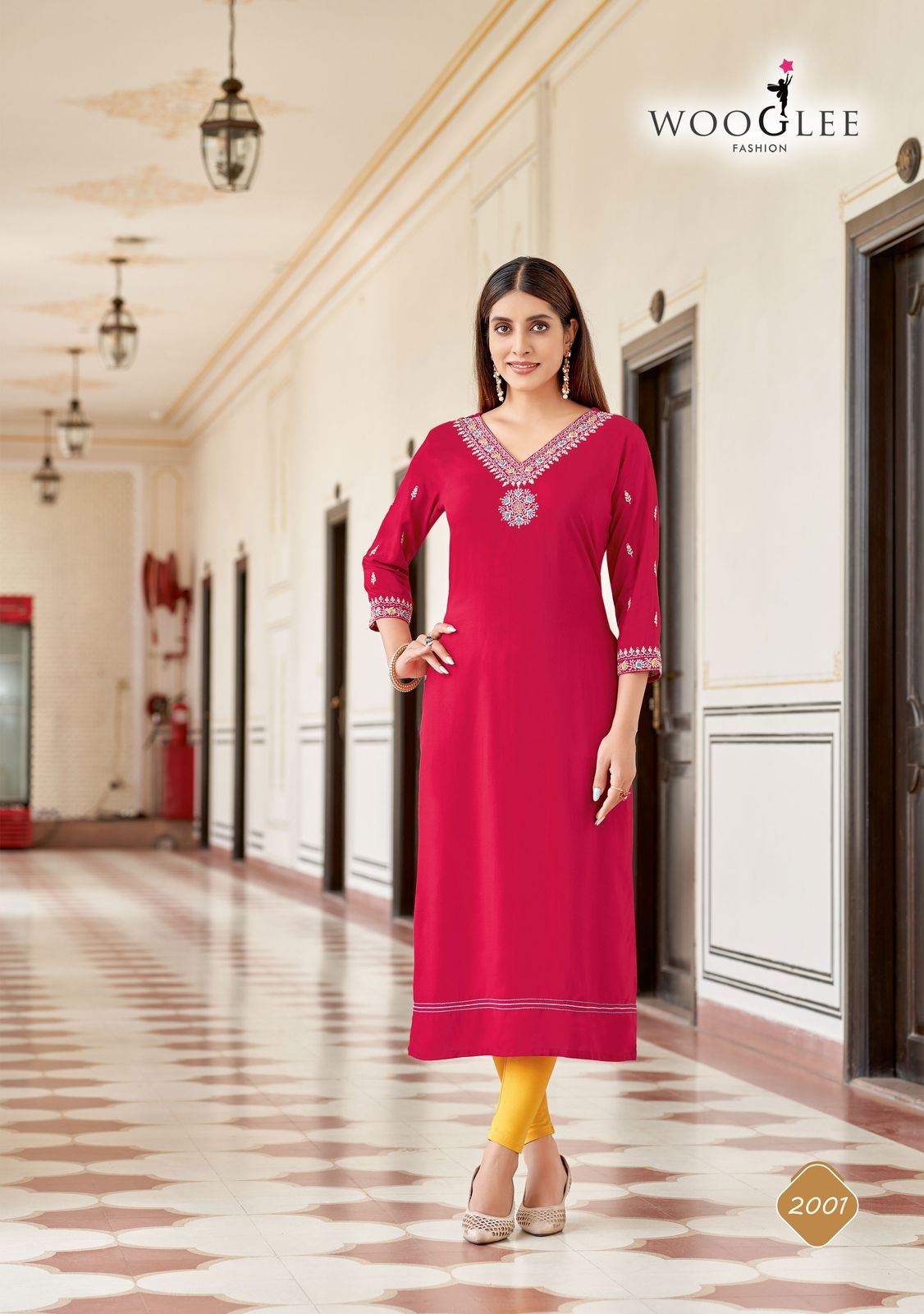 Wooglee Fashion Veera Rayon Kurti Catalog collection 2