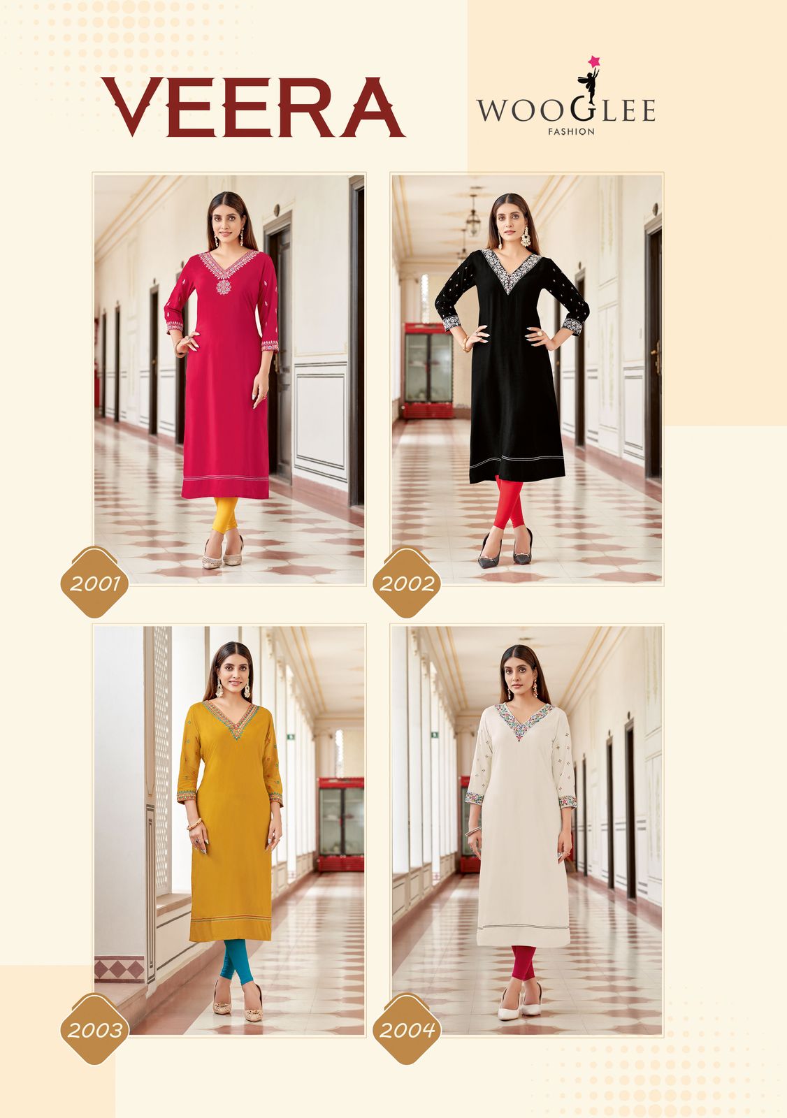 Wooglee Fashion Veera Rayon Kurti Catalog collection 5